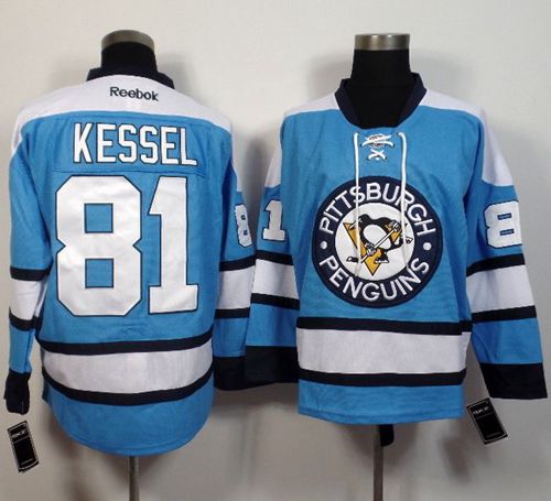 Penguins #81 Phil Kessel Light Blue Alternate Stitched NHL Jersey - Click Image to Close